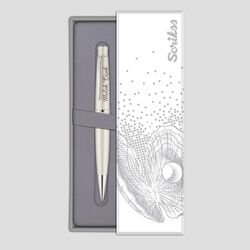 Scrikss - İsme Özel Scrikss İnci Beyazı Tükenmez Kalem