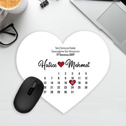 Hediyesec - Aşkımızın Yıl Dönümü Tasarımlı Kalp Mousepad