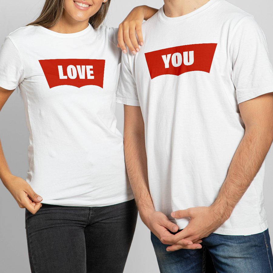 Çiftlere Özel Logolu Sevgili Tişörtü