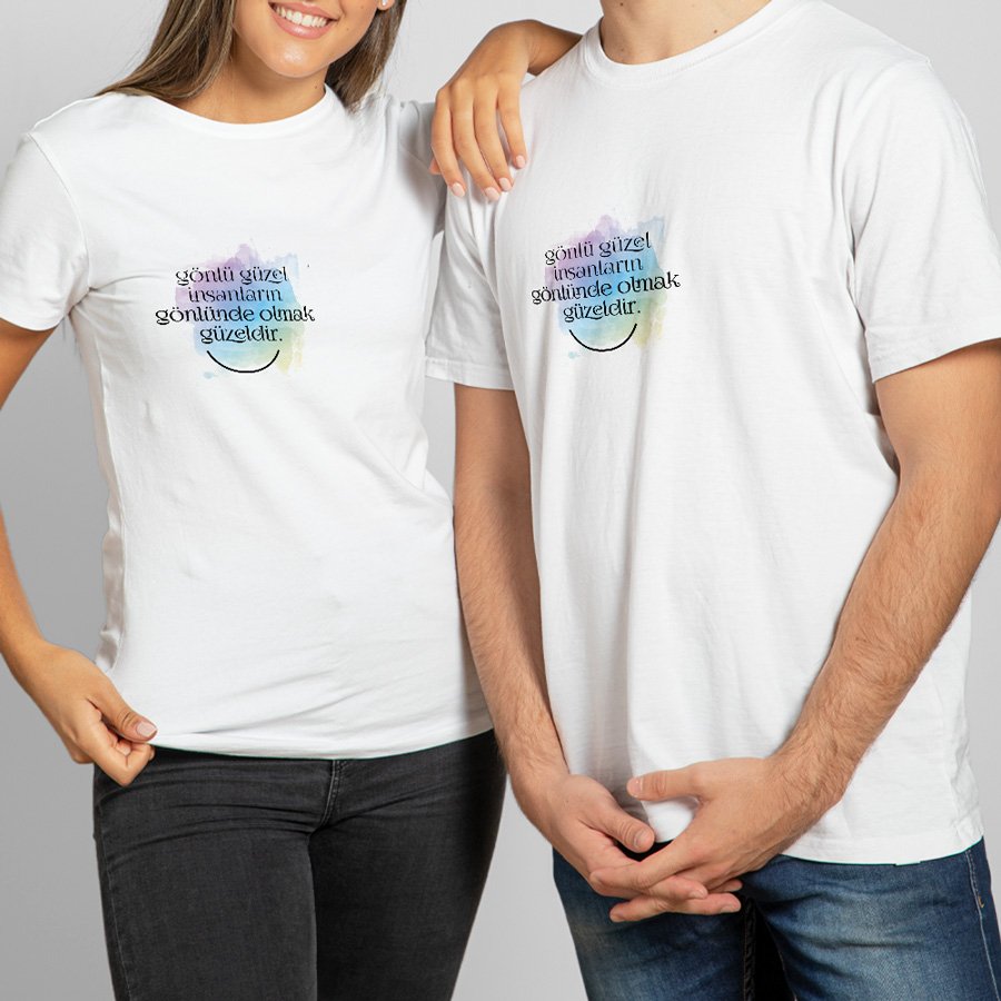 Hediyesec - Gönlü Güzel İnsanların Gönlünde Olmak Güzeldir Sevgili Tişörtleri