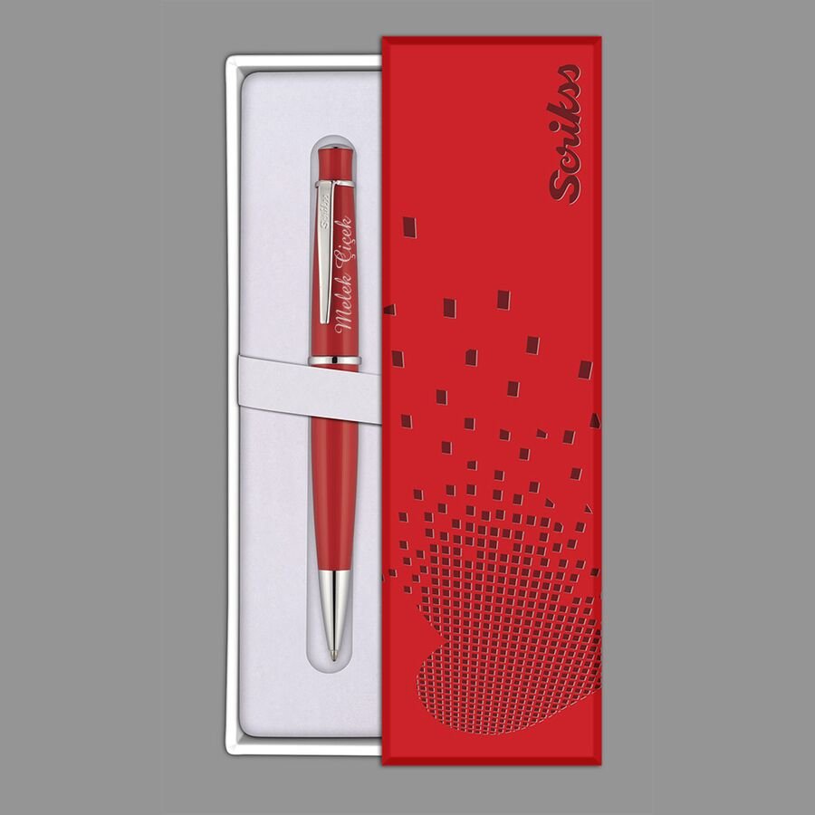 Scrikss - İsme Özel Scrikss Kırmızı Tükenmez Kalem