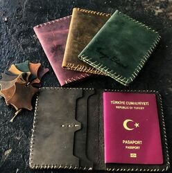 Hediyesec - Kişiye Özel Deri Pasaport Cüzdan